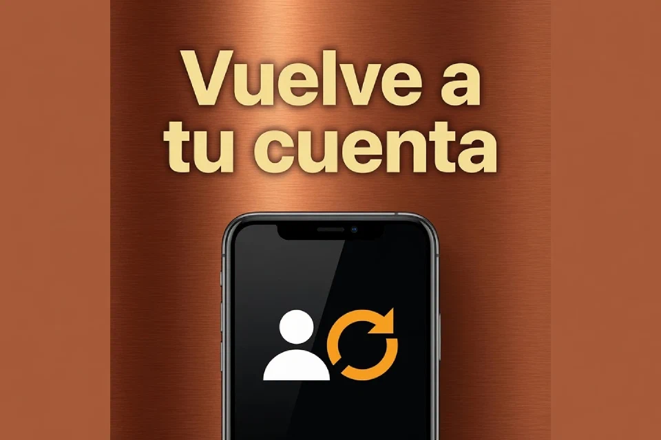 Teléfono con símbolo de cuenta y un recorrido circular