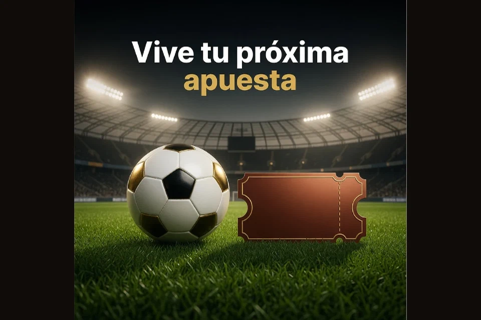 Balón de fútbol sobre una cancha iluminada